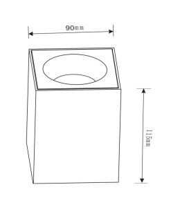 Lampe de salle de bains ZOOM mesures