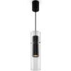 Lampe DYNAMICS noire avec abat-jour en verre