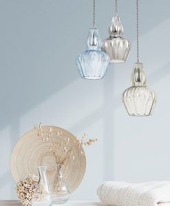 Lampe en nickel et verre Ø 16 cm EUSTOMA ambiance