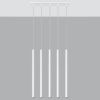 Lampe linéaire blanche 5 lumières PASTELO