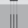 Lampe noire 3 lumières PASTELO
