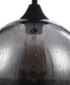Lampe noire avec effet goutte d'eau Ø 25 cm BERGEN details