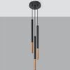 Lampe noire et cuivre 3 lumières MOZAICA