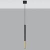 Lampe noire et or MOZAICA