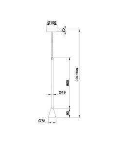 Lampe Ø 75 mm ARROW mesures