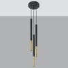 Lampe suspendue noire et or 3 lumières MOZAICA