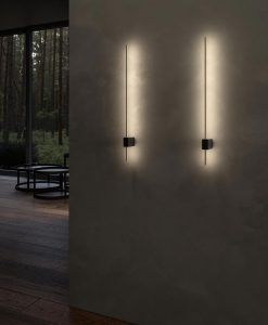 PARS LED lampe murale moderne noir et or ambiance