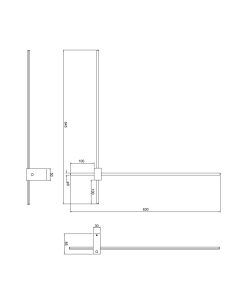 PARS LED lampe murale noir et or mesures