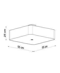 Plafonnier 55 cm LOKKO mesures