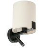 Applique noire et blanc cassé avec lecteur LED NILA