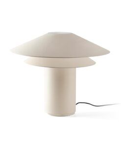 Grand lampe de table blanc et beige SHAN