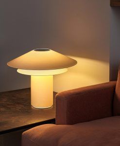 Grand lampe de table blanc et beige SHAN ambient