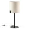 Lampe de table noire et blanc cassé NILA