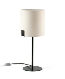 Lampe de table noire et blanc cassé NILA