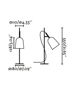 Lampe de table STUDIO mesures