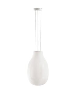 Lampe à suspension blanc et opale Ø31 cm ISABELLE