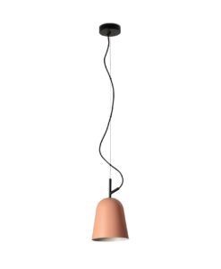 Lampe à suspension rose et noir Ø16 cm STUDIO