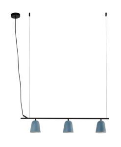 STUDIO Lampe linéaire 3 lumières bleu et noir
