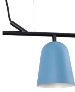 STUDIO Lampe linéaire 3 lumières bleu et noir details