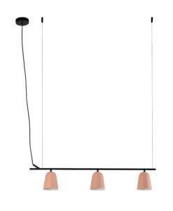 STUDIO Lampe linéaire 3 lumières rose et noir