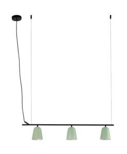STUDIO Lampe linéaire 3 lumières vert et noir