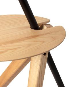 TREEWOOD lampadaire noir, beige et bois details