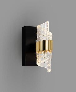 Applique noire et or ILIADA LED