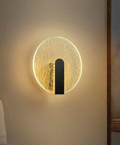 Applique noire mate Ø 19 cm AURIS LED - Ambiance