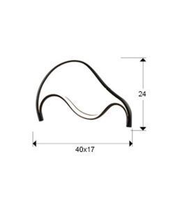 DANZA LED lampe de table noir sablé mat - Mesures