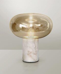 Lampe de table en marbre blanc Ø 31 cm FUNGI