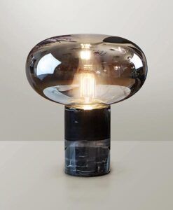Lampe de table en marbre noir Ø 31 cm FUNGI