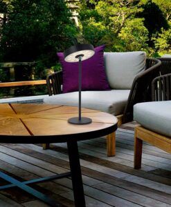 Lampe de table noire 35 cm de hauteur GONG LED - Ambiance