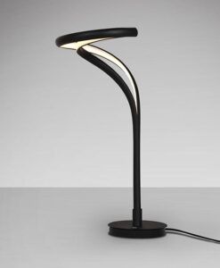 Lampe de table noire sablée mate 50 cm de hauteur DANZA LED