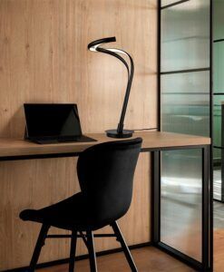 Lampe de table noire sablée mate 50 cm de hauteur DANZA LED - Ambiance
