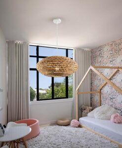 Lampe à suspension en rotin Ø 60 cm NANA - Ambiance