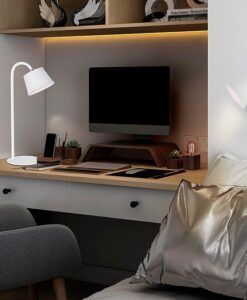 Lampe de table blanche 34 cm de hauteur CUCO LED - Ambiance 2