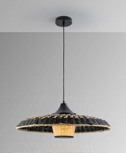 Lampe noire et beige Ø 60 cm FIJI