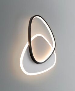 Plafonnier ou applique murale noir et blanc ROMO LED 2