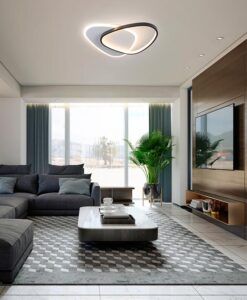 Plafonnier ou applique murale noir et blanc ROMO LED - Ambiance