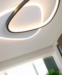 Plafonnier ou applique murale noir et blanc ROMO LED - Details