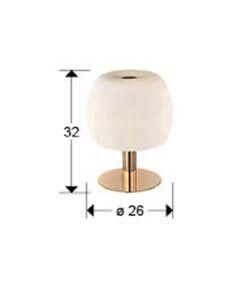 Lampe de table or H 32 cm Ø 26 cm BALOON - Mesures
