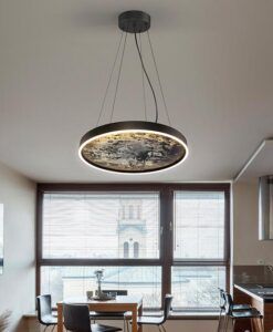 Lampe noire Ø 60 cm STONE LED - Ambiance