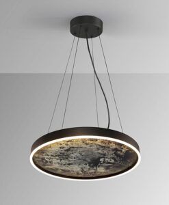 Lampe noire Ø 60 cm STONE LED