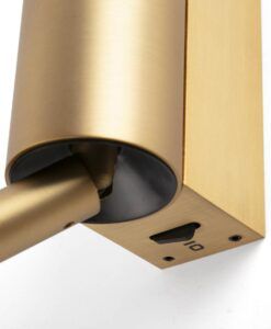 Applique avec spot or satiné DANTE LED 5W/3W 2700K - 3