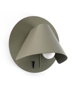 Applique couleur gris mousse avec interrupteur NOON