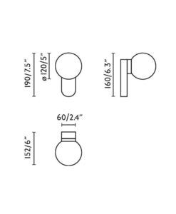 Applique de salle de bain noire MABE 6W 3000K - 3