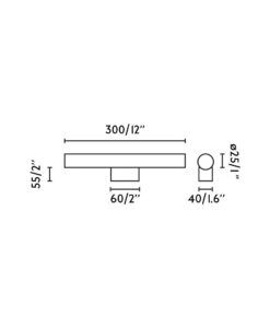 Applique linéaire blanche CALMA 300 LED - 3