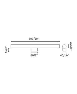 Applique linéaire blanche CALMA 500 LED - 3