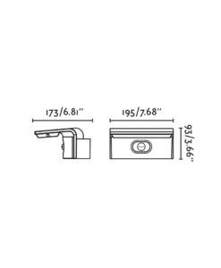 Applique gris foncé avec capteur et panneau solaire LUMA LED - 2