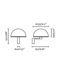Applique murale noire DOME - 3